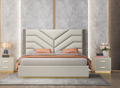 Bed design Luxe tweepersoonsbedden 180x200cm Slaapkamer Modern Nieuw.